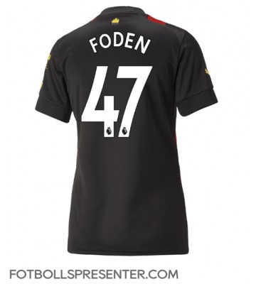 Manchester City Phil Foden #47 Borta Matchtröja Dam 2022-23 Kortärmad
